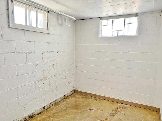 basement featuring a wealth of natural light