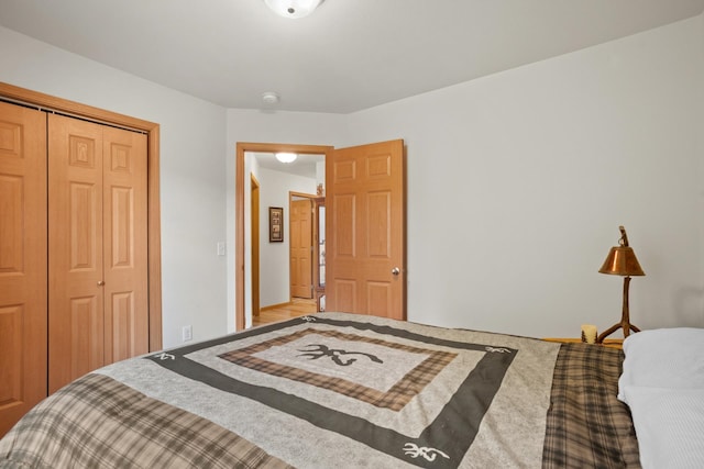 bedroom with a closet