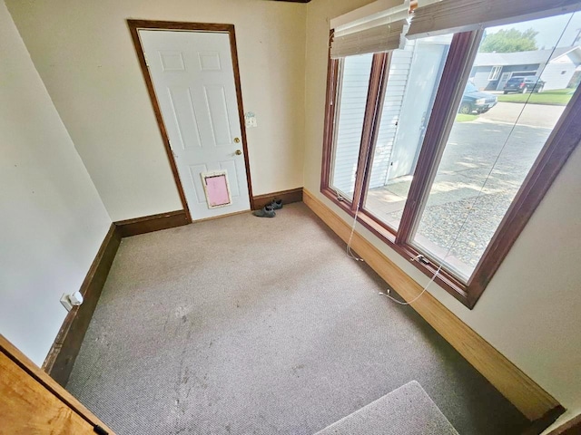 foyer featuring carpet