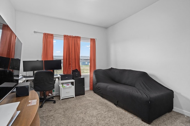 2424 Landmark Dr, Minot, ND 58703 - home office featuring carpet flooring and baseboards