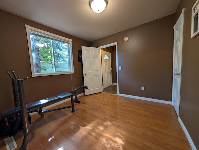 foyer featuring light hardwood / wood-style floors