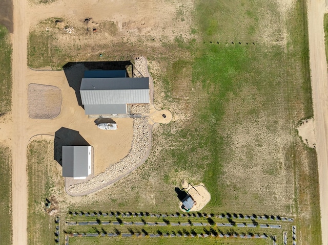 aerial view with a rural view