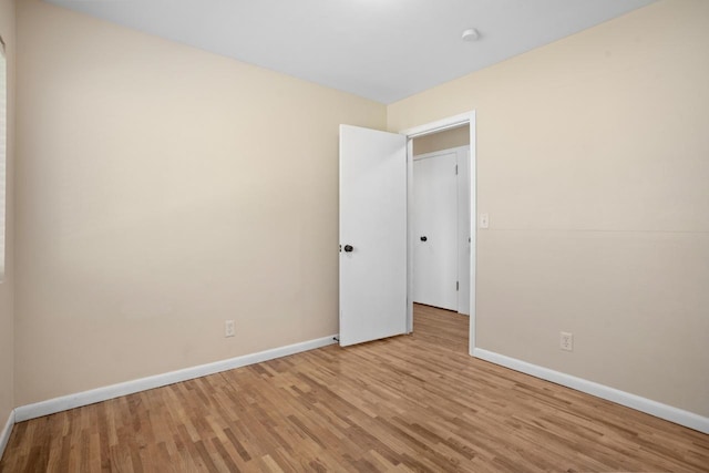 unfurnished bedroom featuring light hardwood / wood-style floors