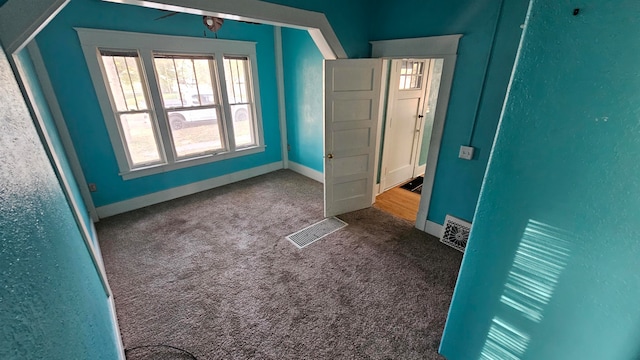 interior space featuring carpet flooring