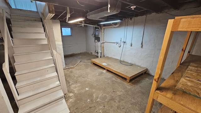 view of basement