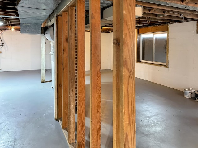 view of basement