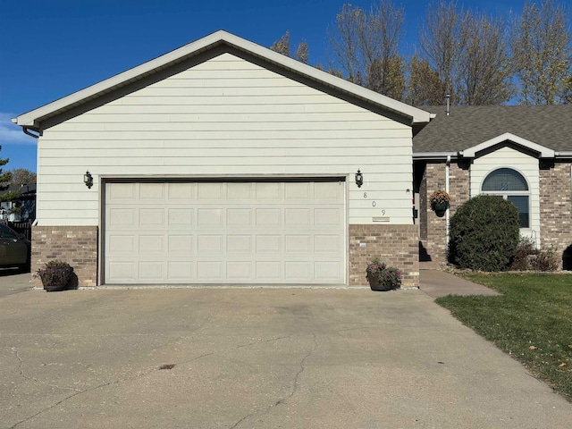 exterior space featuring a garage