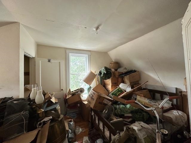 miscellaneous room with vaulted ceiling