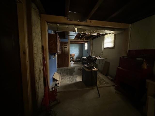 view of basement