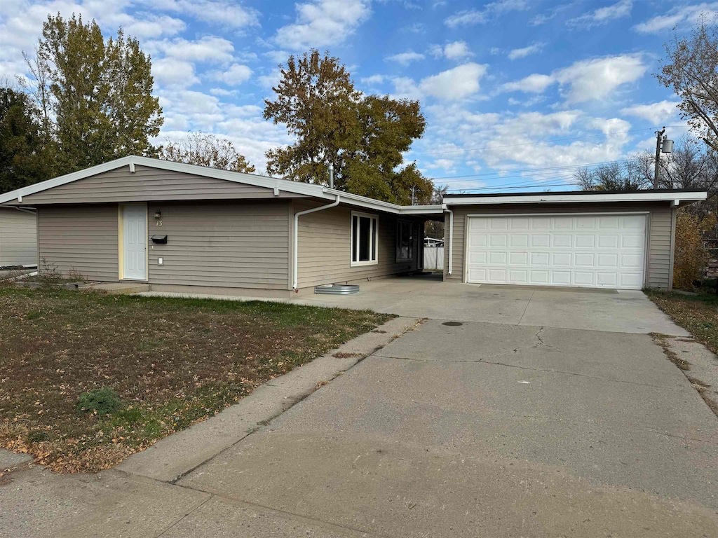 ranch-style house with a garage