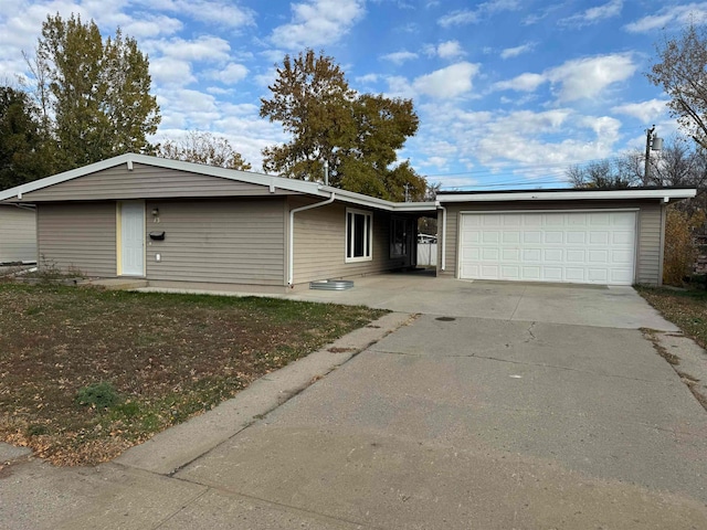 ranch-style house with a garage