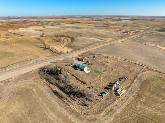 drone / aerial view with a rural view