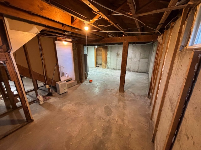 view of basement