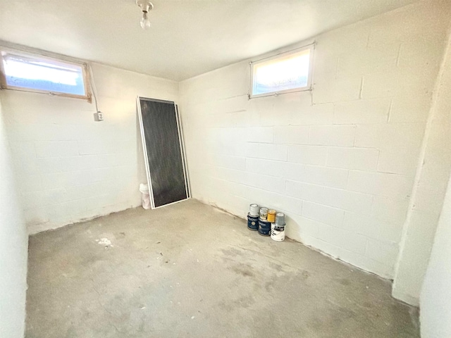 6 4th Ave, Towner, ND 58788 - below grade area with healthy amount of natural light and concrete block wall