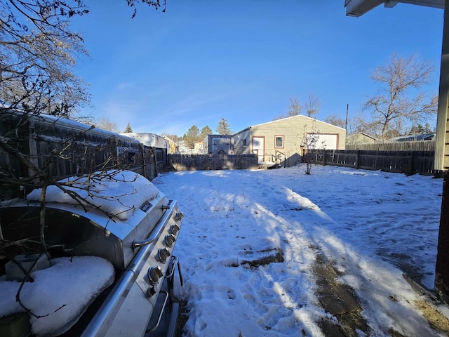 view of snowy yard