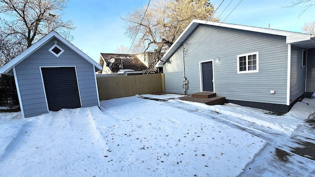 view of yard covered in snow