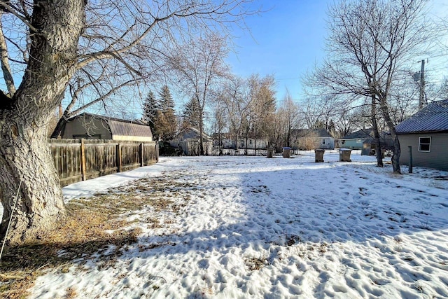 view of snowy yard