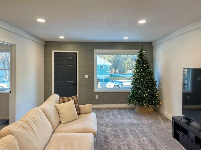 view of carpeted living room