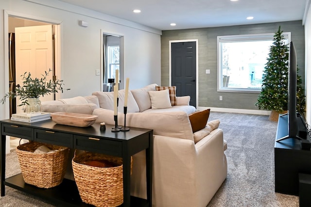 view of carpeted living room