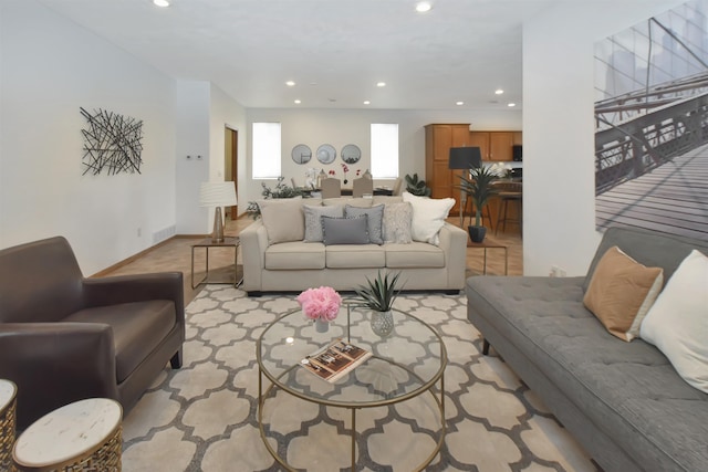 view of carpeted living room