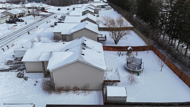 view of snowy aerial view