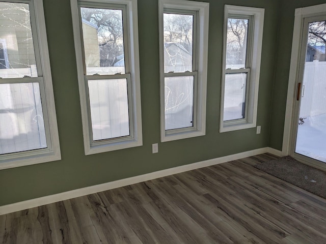 interior space featuring dark hardwood / wood-style floors