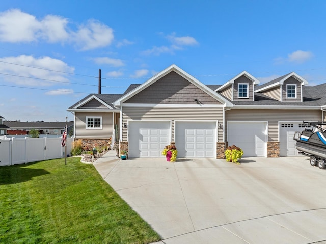 view of front of house with a front yard