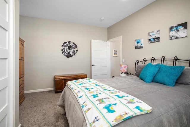 bedroom featuring light colored carpet