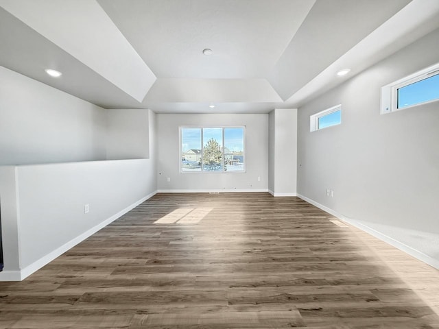 bonus room featuring dark hardwood / wood-style flooring