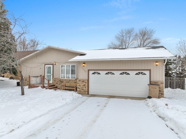 ranch-style house with a garage