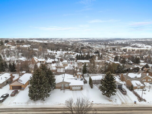 view of snowy aerial view