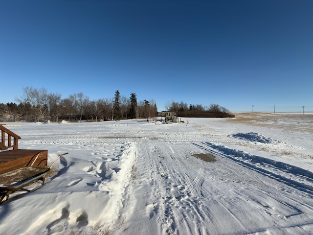 view of snowy yard