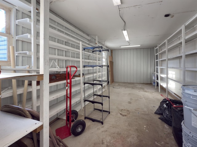 view of storage area