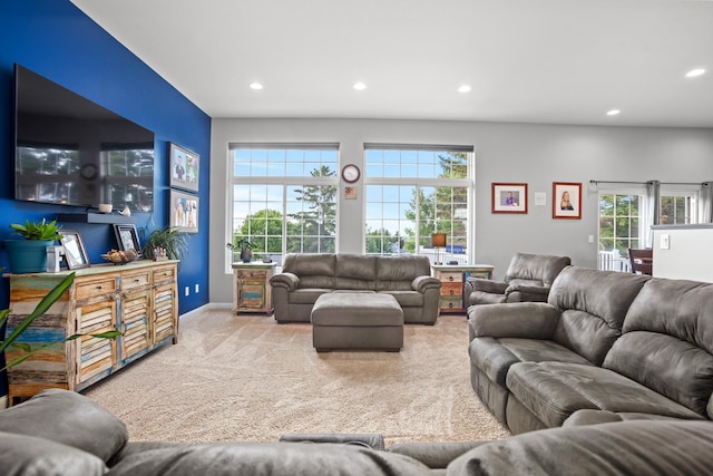 view of carpeted living room