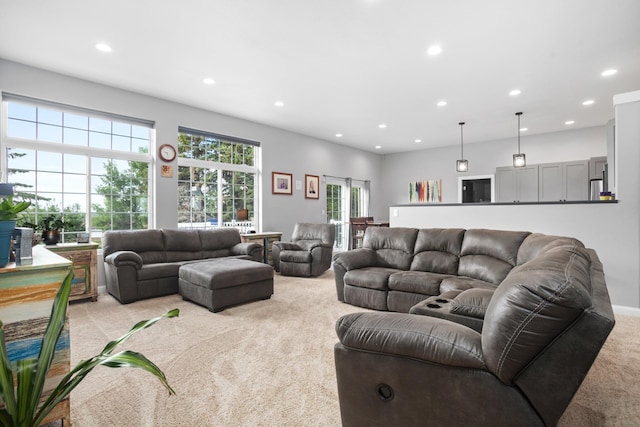 view of carpeted living room