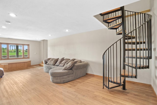 529 Rice Lake Rd, Rice Lake, ND 58735 - living room featuring light hardwood / wood-style flooring