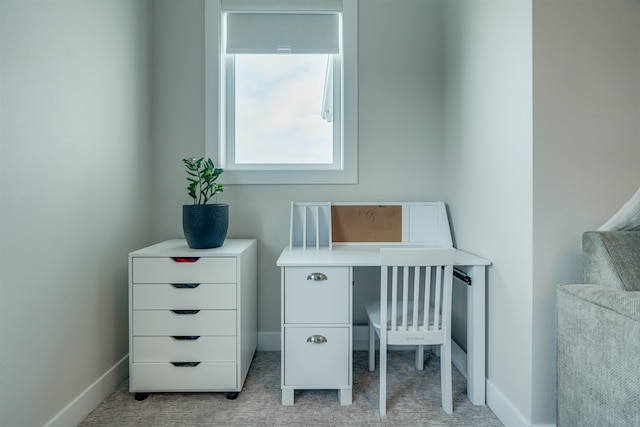 view of home office