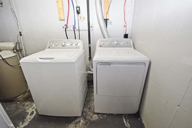 washroom featuring independent washer and dryer