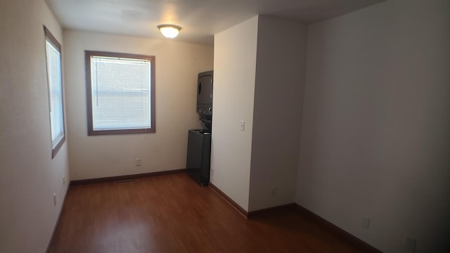 hall featuring dark wood-type flooring