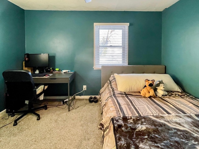 bedroom featuring carpet flooring