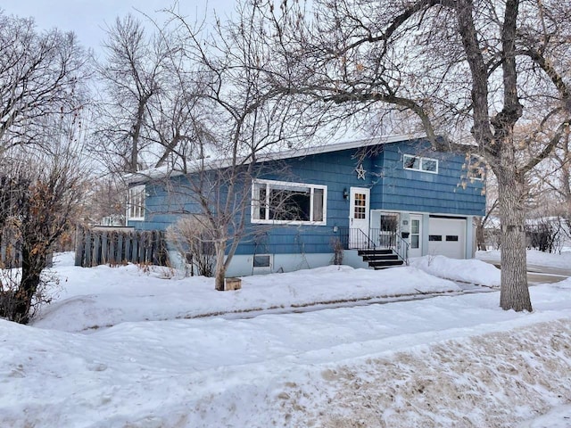 view of front of house featuring a garage