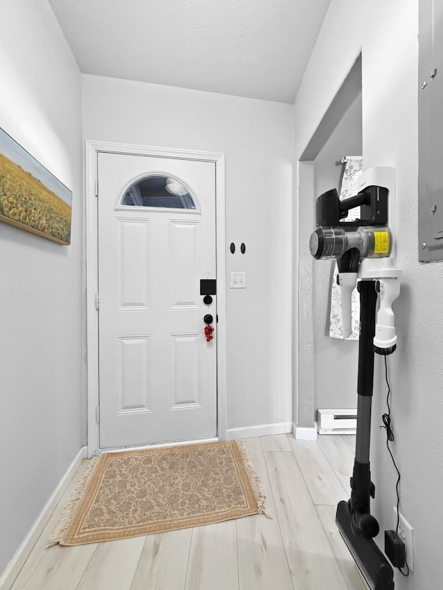 foyer featuring light hardwood / wood-style floors