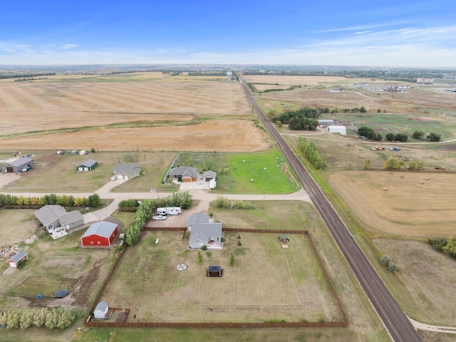 drone / aerial view with a rural view