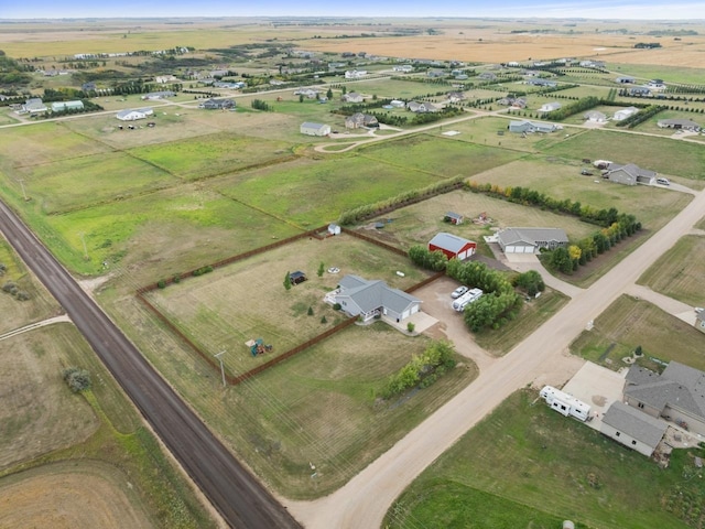 bird's eye view with a rural view