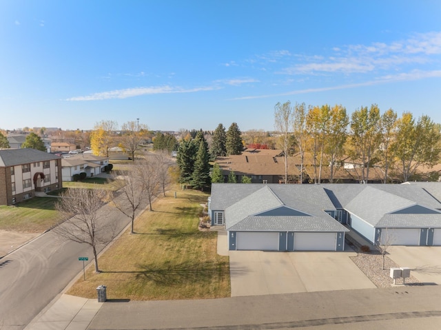 aerial view featuring a residential view