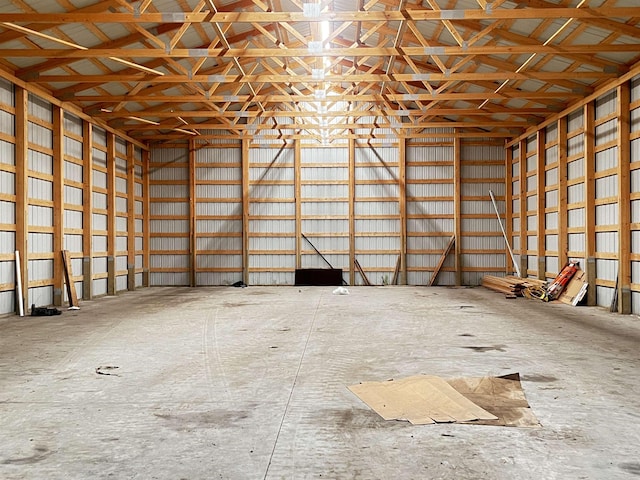 miscellaneous room with metal wall