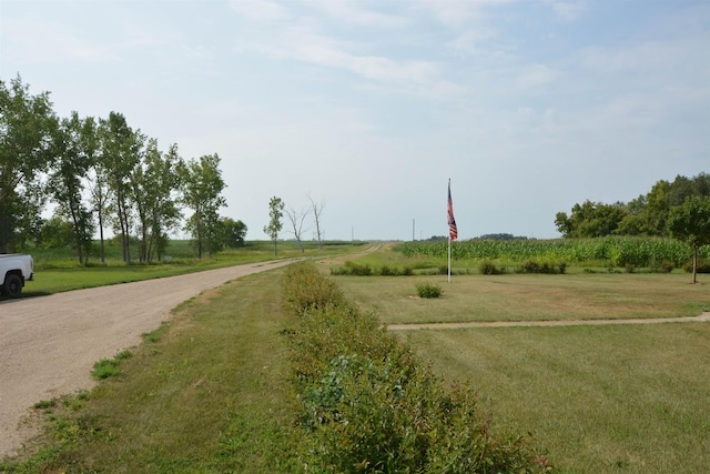 view of street with a rural view