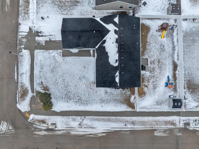 view of snowy aerial view