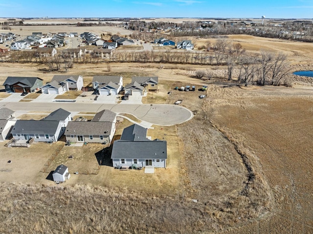 bird's eye view with a residential view