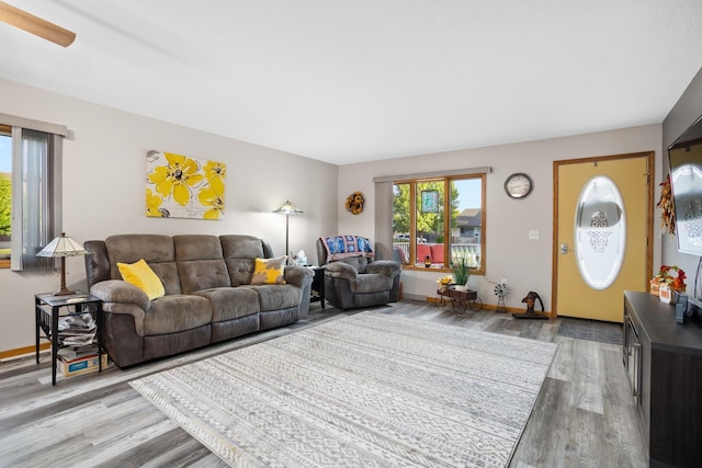 1419 17 1/2 Ave, Minot, ND 58701 - living room with wood finished floors